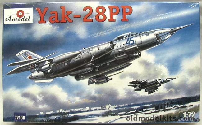 Amodel 1/72 Yak-28PP Supersonic Jammer, 72108 plastic model kit